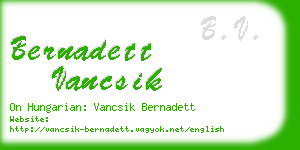 bernadett vancsik business card